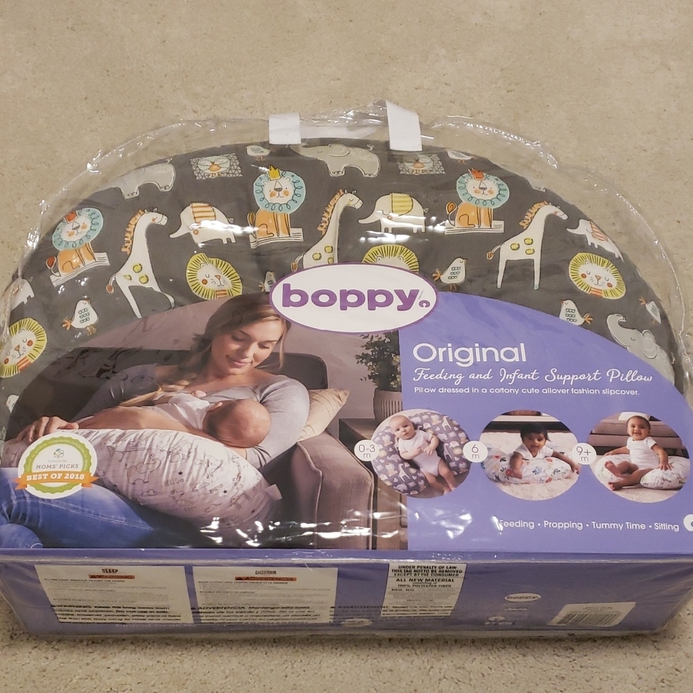 Boppy Animal Print Feeding And Tummy Time Pillow